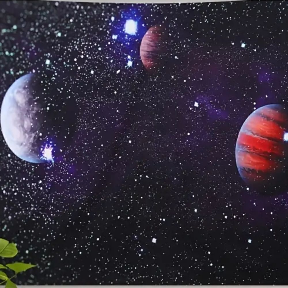 Galaxy Polyester UV Blacklight Wall Hanging 59 x 51 NWT